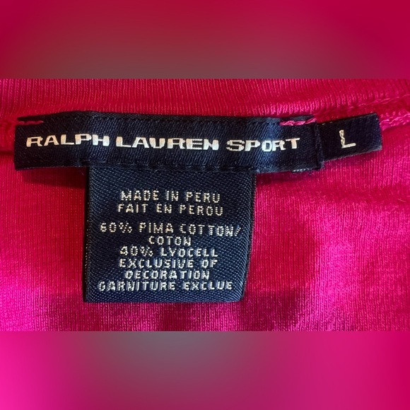 Ralph Lauren Sport | ladies v-neck fitted t-shirt. Size: L. - Picture 3 of 9